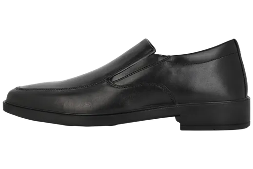 Esse Comfort Men's Leather Cushioned Moc Toe Slip-On - Black - view 5