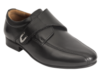 Benelaccio Boys Dress Shoes, Boys Formal Shoes, Black Velcro Shoes with Buckle (373)