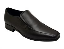 Wizfort Mens Dress Shoes, Leather Sole Slip On Shoes, Black Loafers for Men